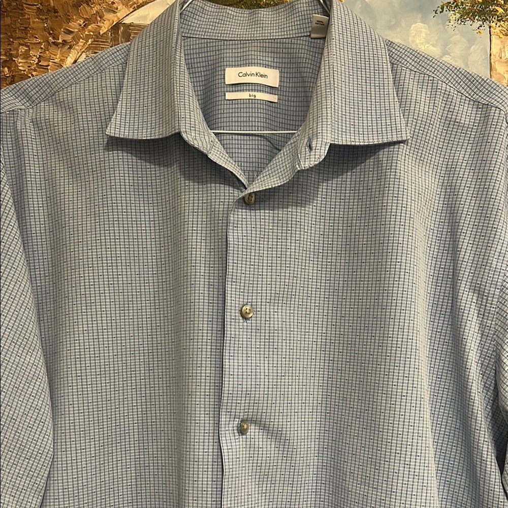 Calvin Klein Men’s Dress Shirt Big and Tall.